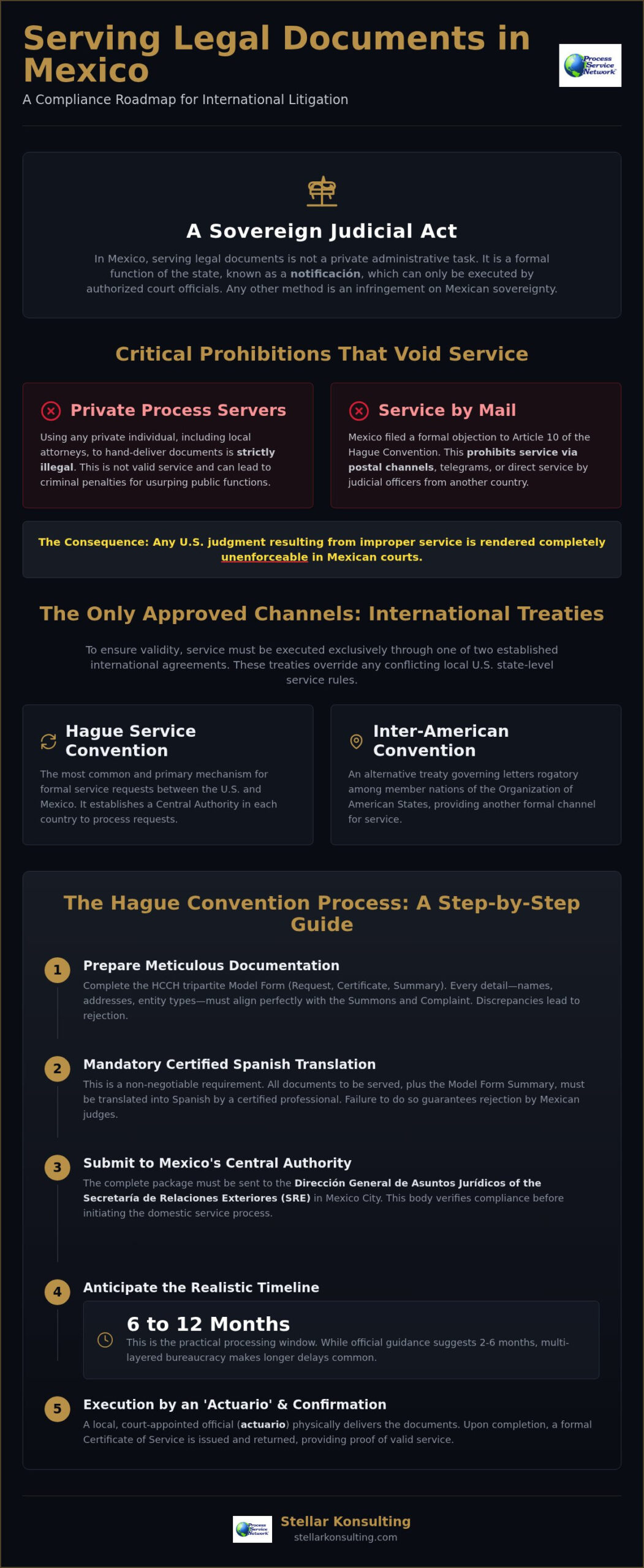 Serving Legal Documents in Mexico: An Authoritative Procedural Guide